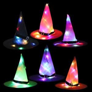 LED Glowing Witch Hat Party Decoration Props Magician Wizard Hat