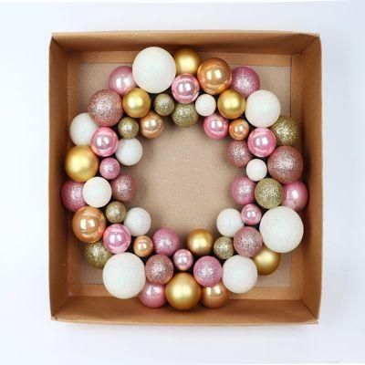 Hot Sell Christmas Bauble Wreath for Christmas Festival Decorative