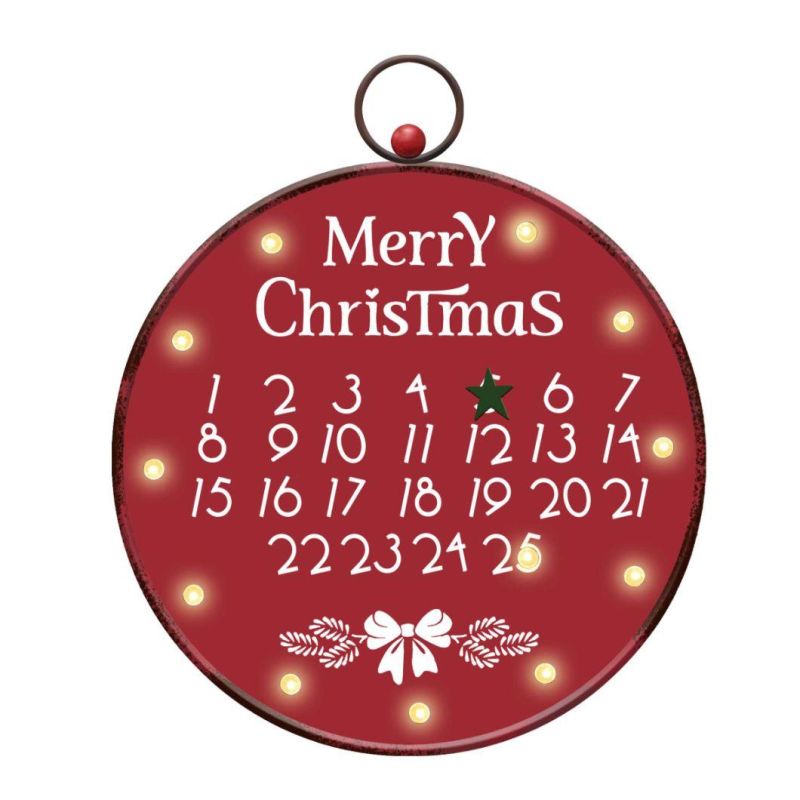 Merry Christmas Home Decoration LED Marquee Iron Wall Signs