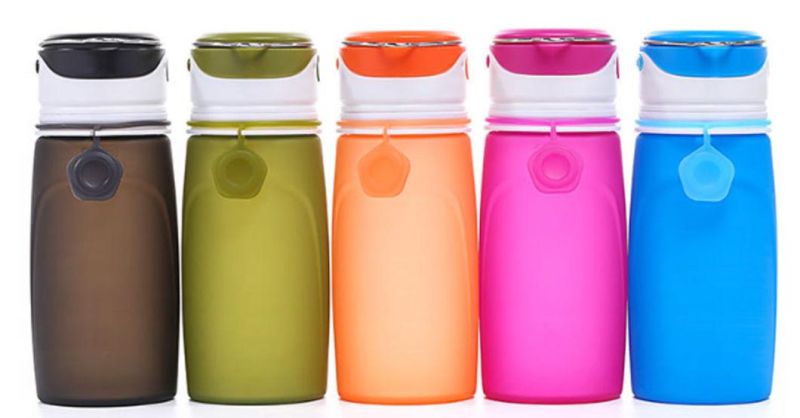 Collapsible Water Bottles with USB Rechargeable LED Light
