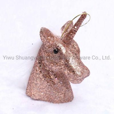 Foam Unicorn Ornament Animated Christmas Decorations Christmas Animals Christmas Stuffed Animal