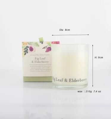 Fig Leaf &Elderberry Glass Candle Set for Mother&prime; S Day