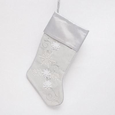 Yiwu Factory 50cm Silvery Color Christmas Gift Stocking