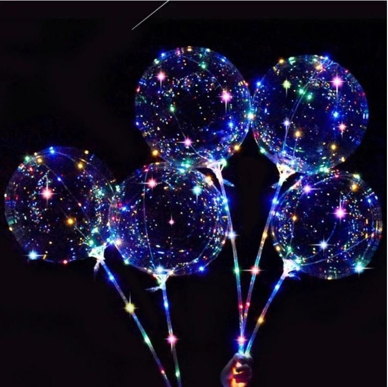 Transparent Clear Party Eco-Friendly Bobo Balloon 20 Inches LED Balloon