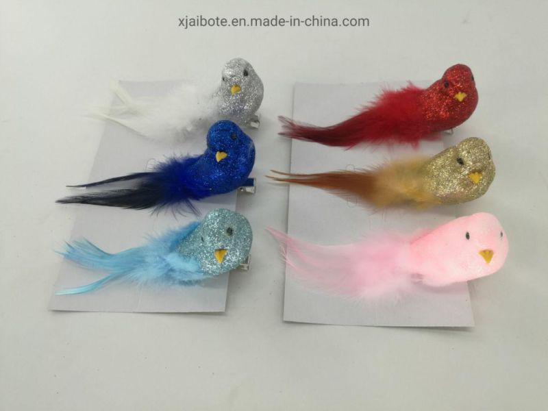 Newest Design Decorative Foam Hanging Bird for Christmas Tree Decorations