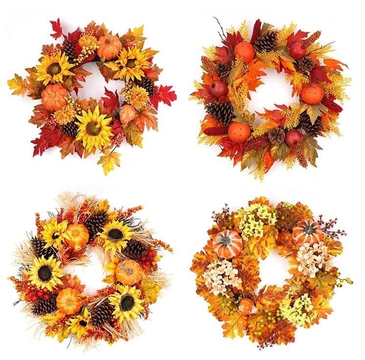 Autumn Leaves Garland Artificial Fall Maple Leaf Vine Foliage Garden Decoration