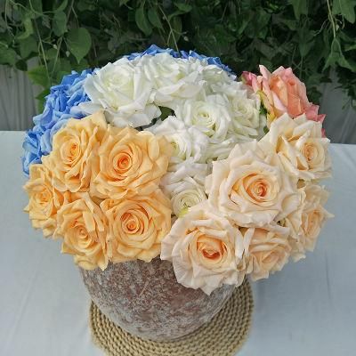 Roses Artificial Flowers Realistic Single Stem Flowers Silk Rose Bouquet for Wedding Party Office Home Decor