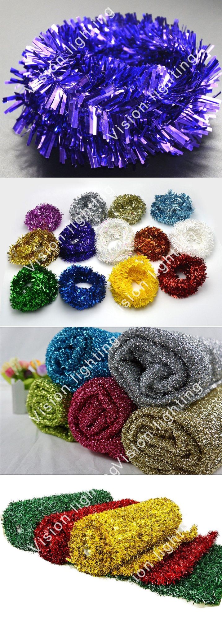 Decoration Ornaments Christmas Wholesale PVC Tinsel Mesh Carpet for Motif Light