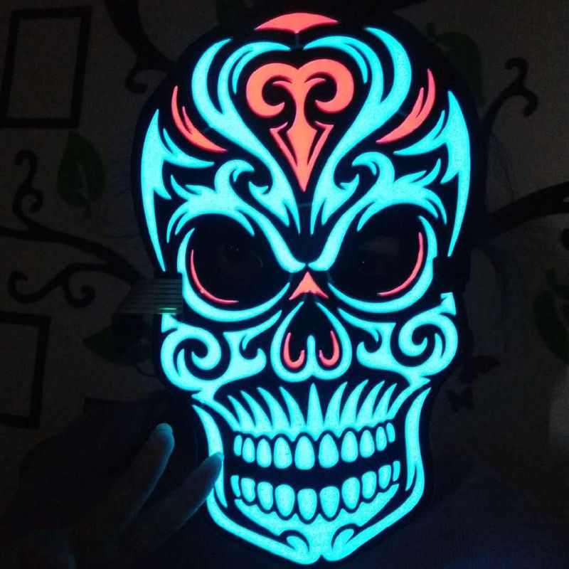 Sound Reactive LED Mask Sound Activated Mask Skull Mask