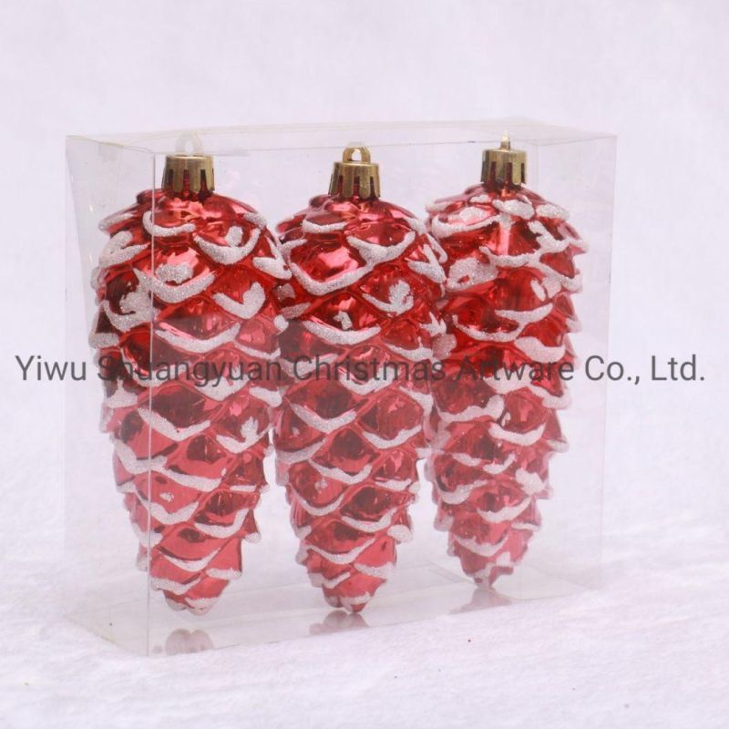 Shiny Red Plastic Christmas Ornaments Balls for Decoration