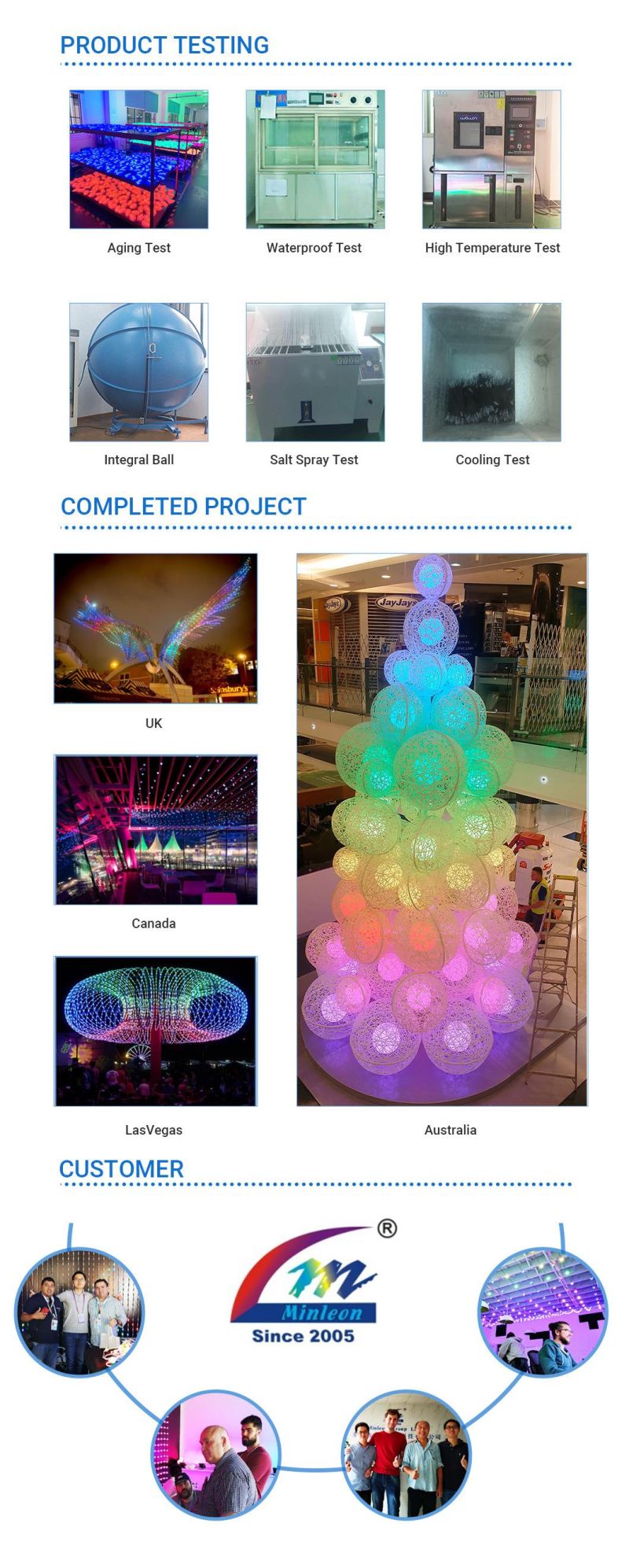 Plug Power RGB Christmas Tree with 304 Lights