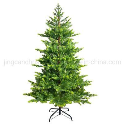 6FT Green Five Branches PE Mixed PVC Christmas Tree