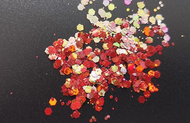 High Quality Christmas Chunky Mixed Glitter Powder Polyester Hexagon Chameleon Glitter