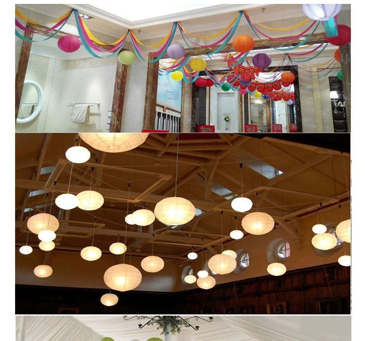 Chinese Party Decoration Colorful Wholesale Market Professional Cheap Handmade Lamp Solid Color Ound Hanging Paper Lantern