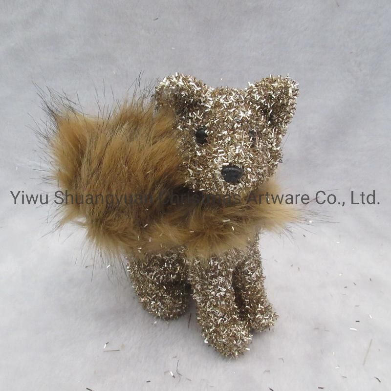 Artificial Fox Faux Fox Christmas Animals Foam Animals for Home Indoor Decoration