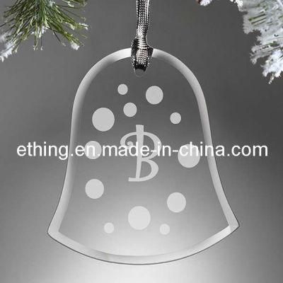 Personalized Bell Glass Xmas Ornament for Christmas Tree Ornaments
