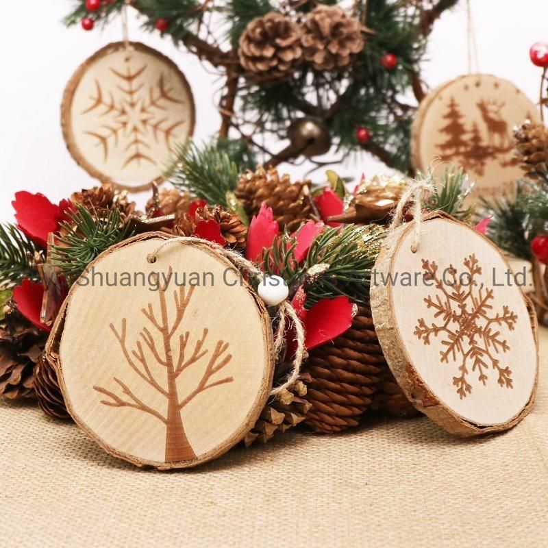 2021 New Design High Sales Christmas Hanging Wooden for Holiday Wedding Party Decoration Supplies Hook Ornament Craft Gifts