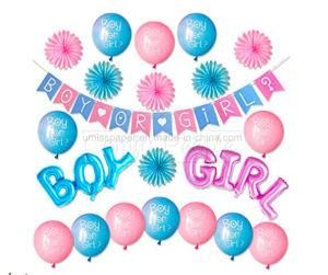 Umiss Paper Baby Shower Gender Reveal Birthday Party Decoration for Factory OEM