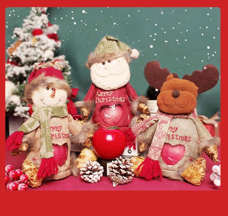 Wholesale Santa Claus Snowman Candy Bag Christmas Eve Children Gift Bags