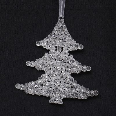 Yiwu Shuang Yuan Factory Direct Sale Cute Christmas Tree Hanging Acrylic Tree Ornament