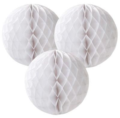 Party Supplier Round White Honeycom Ball Party Paper Ball