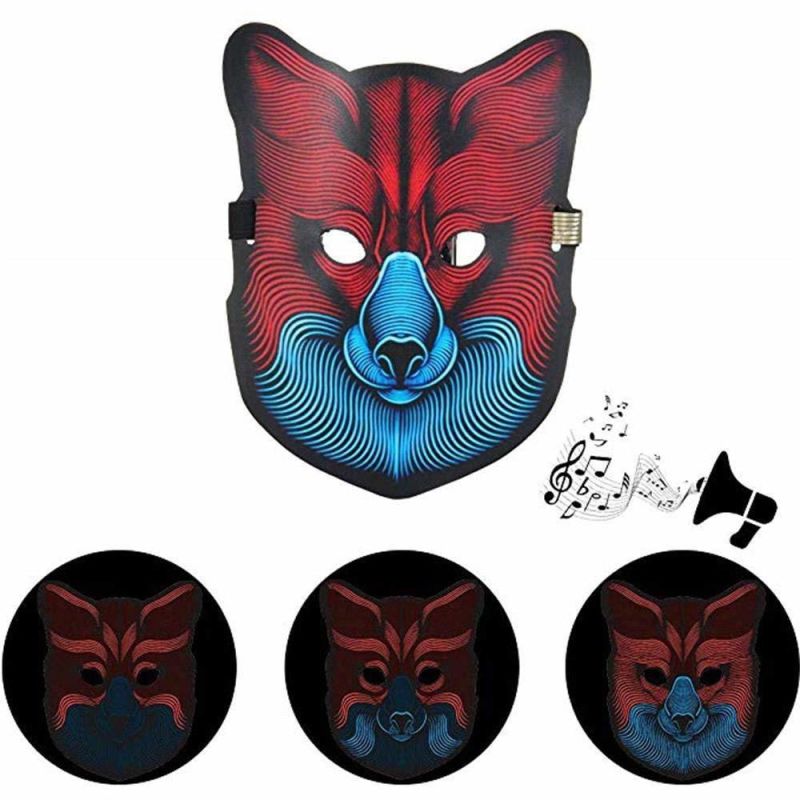 LED Animal Mask Party Mask Sound Activated Mask