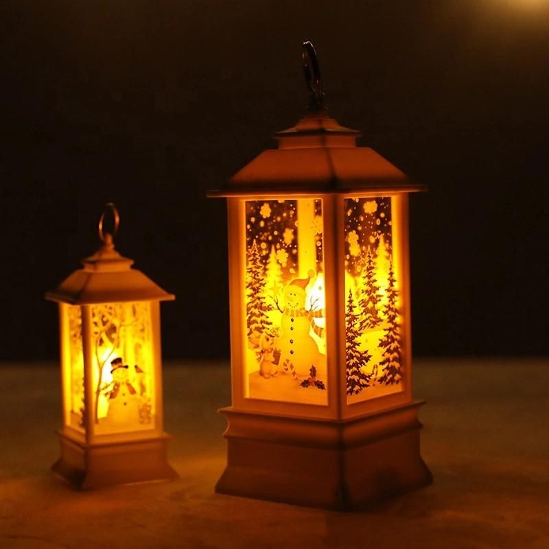 Vintage LED Lantern Lights Holiday Ornaments Christmas Decoration