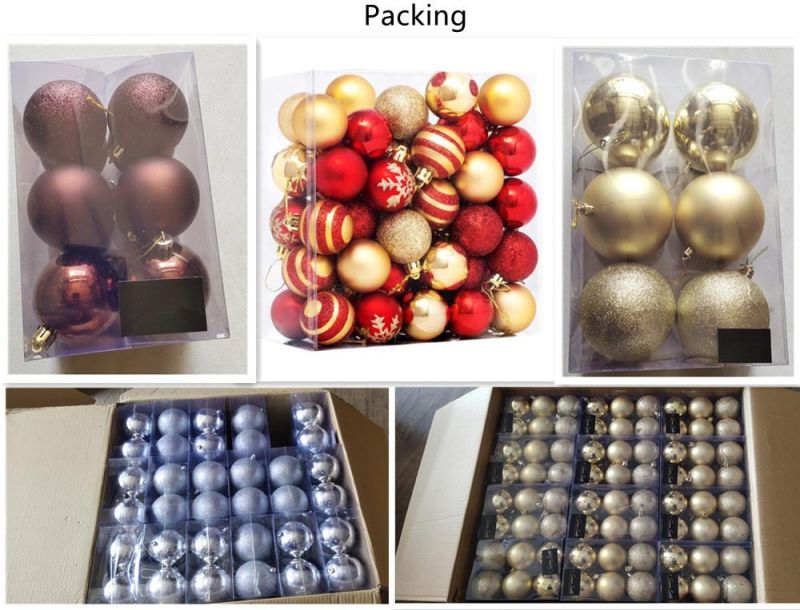 6cm 8cm Shine Color Decorative Shiny Christmas Ball for Tree Decoration