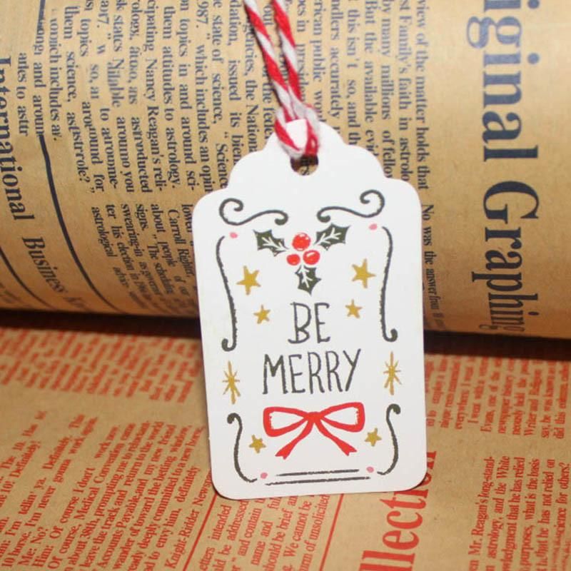 50PCS DIY Goods Label Paper Tags for Christmas Decoration Ornament