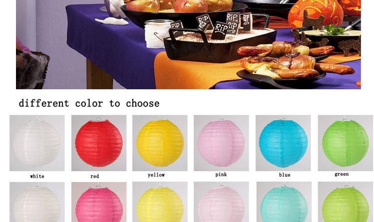 Chinese Party Decoration Colorful Wholesale Market Professional Cheap Handmade Lamp Solid Color Ound Hanging Paper Lantern