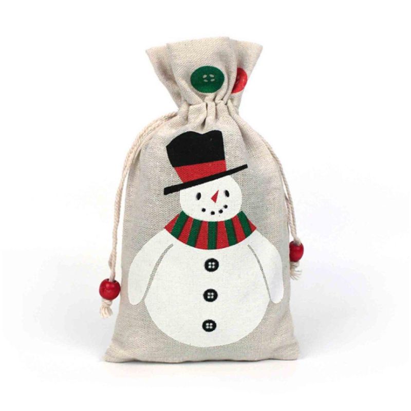 Santa Sacks Cotton Christmas Bag Large Drawstring Christmas Sacks