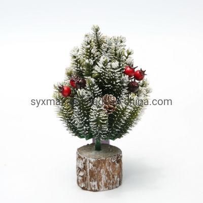 2020 Hot Sale Christmas Snowing Tree with Pine Cone and Berry