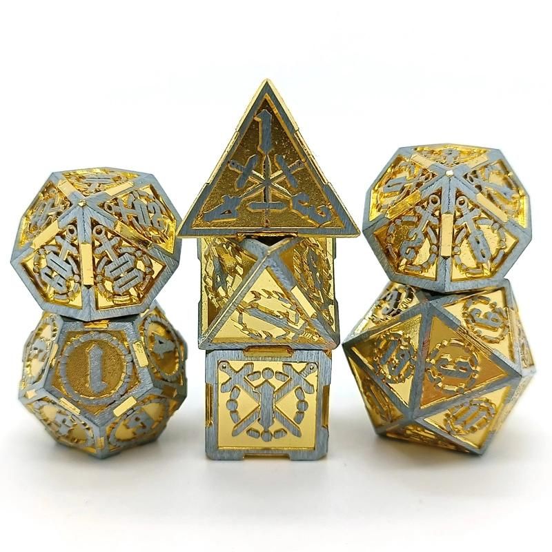 Professional Custom Metal Dnd Dice Set Polyhedral D10 D6 D20 Dice for Dungeon and Dragon Rpg Mtg Board Game