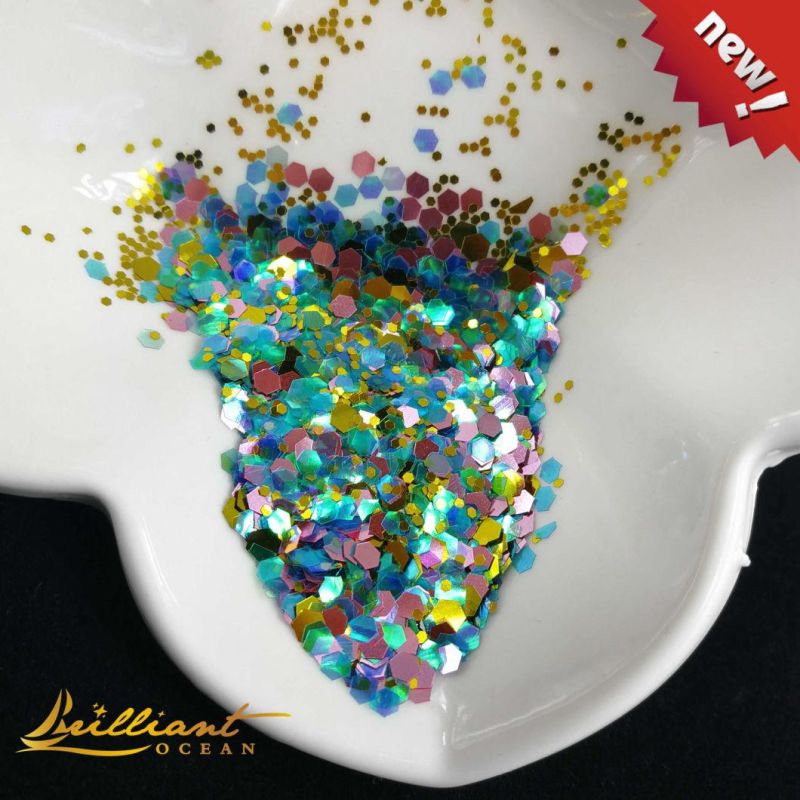 Mixed Chunky Color Glitter Powder for Decorations