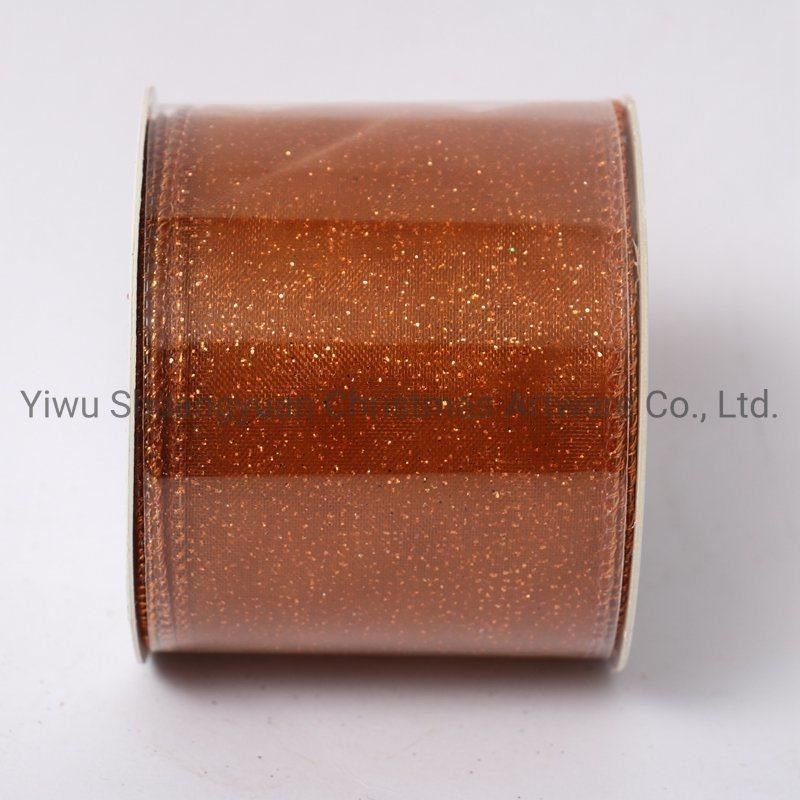 Christmas Ribbon Decor for Holiday Wedding Party Decoration Supplies Hook Ornament Craft Gifts
