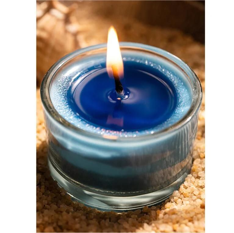 Colorful Wax Decorative Glass Tealight Candle Cup Votive Candle Holder