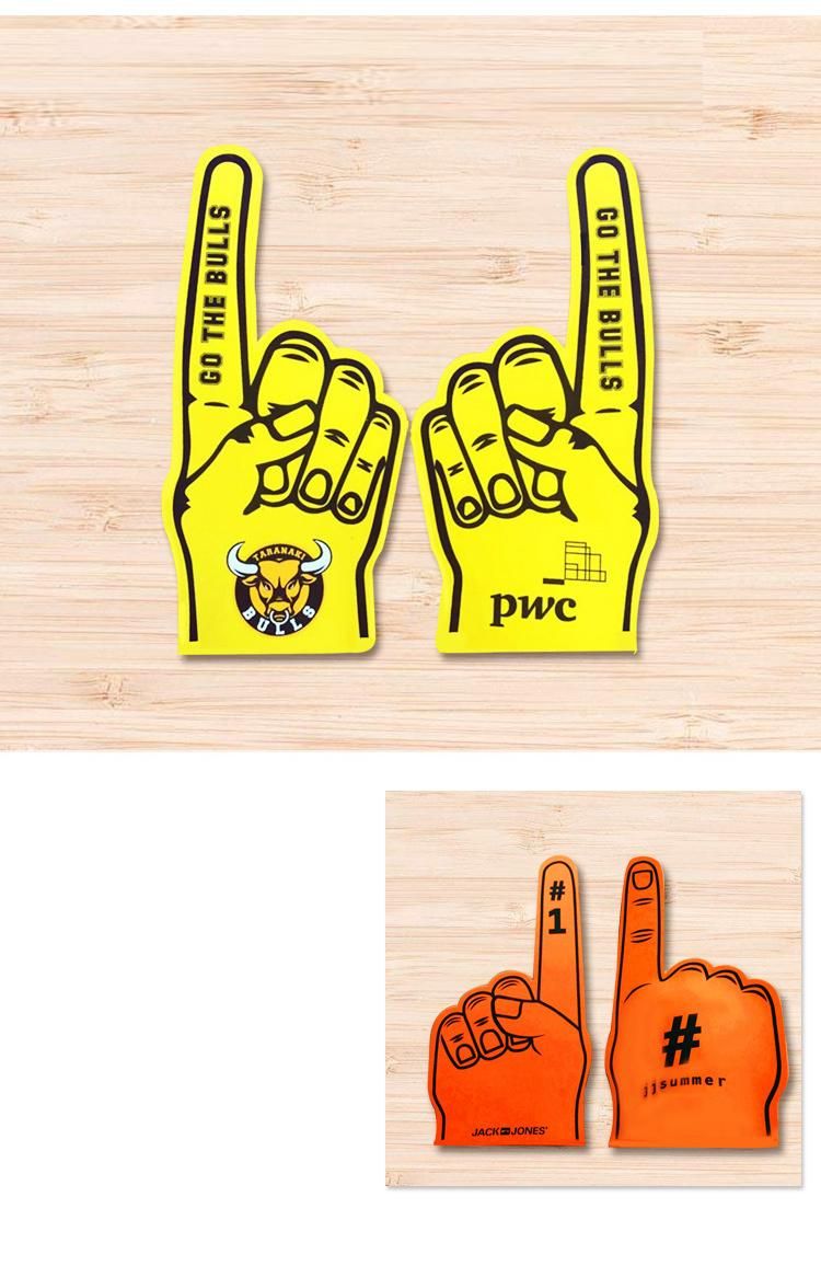 Promotion Gift Cheering EVA Foam Hand Concert Cheering EVA Fingers Advertising EVA Hand Sponge Hand Fan Finger for Sports Games