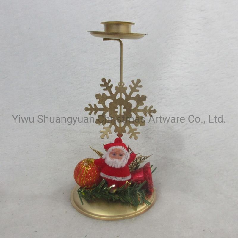 Christmas Iron Candle Decoration with Angel Tower Star for Holiday Wedding Party Decoration Hook Ornament Craft Gifts