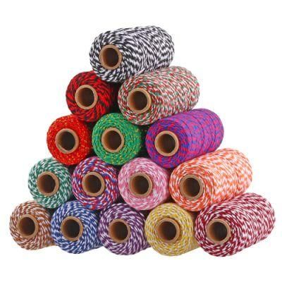 1.5mm Cotton Cord Colorful Twisted Cotton String Zongzi Wrapping for DIY Project