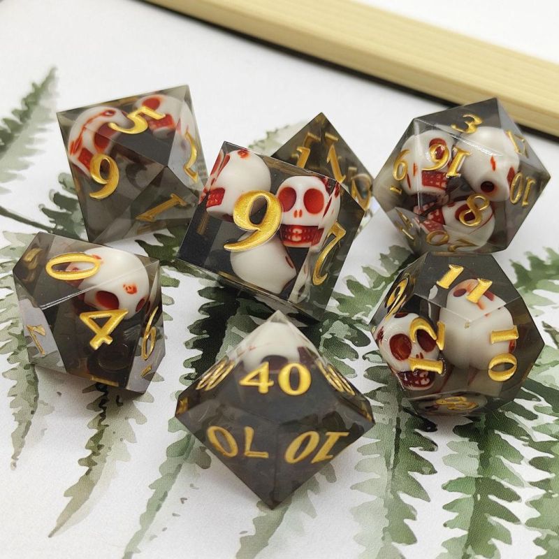 New Upscale Resin Transparent Dnd Dice Set Polyhedral Dice Rpg Dice