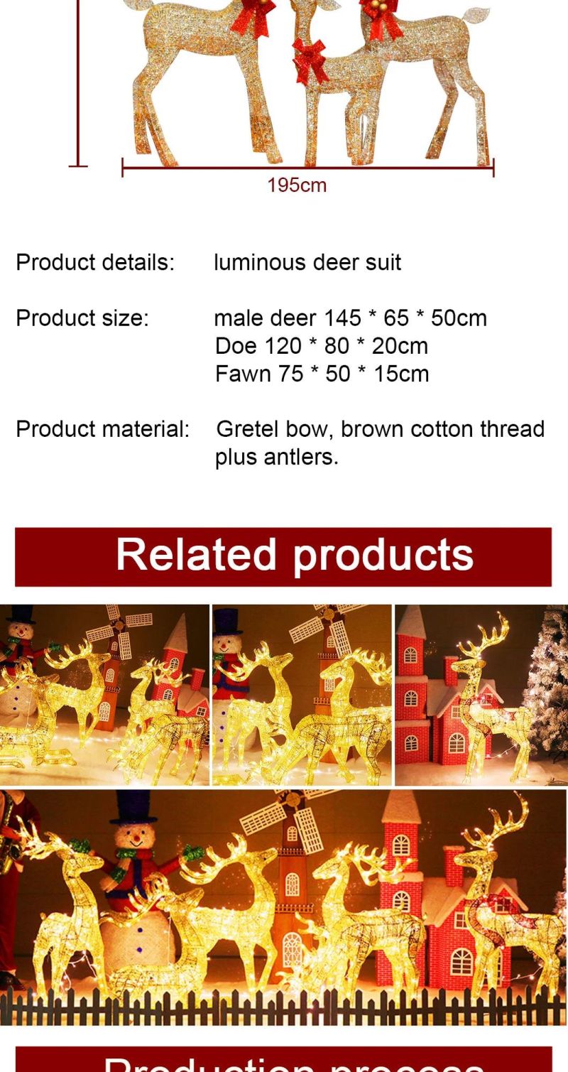 Wholesale Customizable LED Reindeer Lighting Products with Factory Price