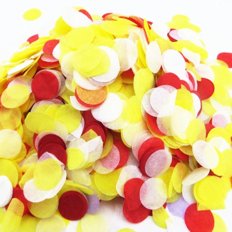 Eco-Friendly Biodegradable Confetti for Christmas Favor Rice Paper White Multi Color