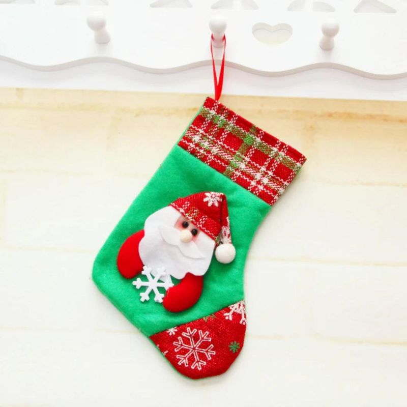 Wholesale Christmas Indoor Decorations Children Gift Stockings Santa Socks