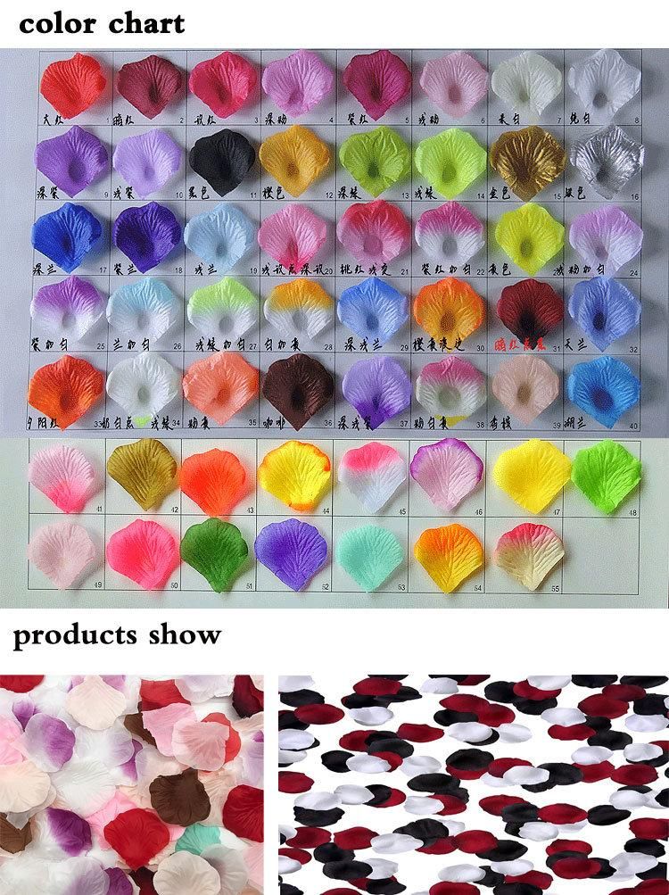 Showsea 200PCS High Quality Silk Flower Petals Silk Fabric Flowers Wholesale Blue Artificial Rose Petals