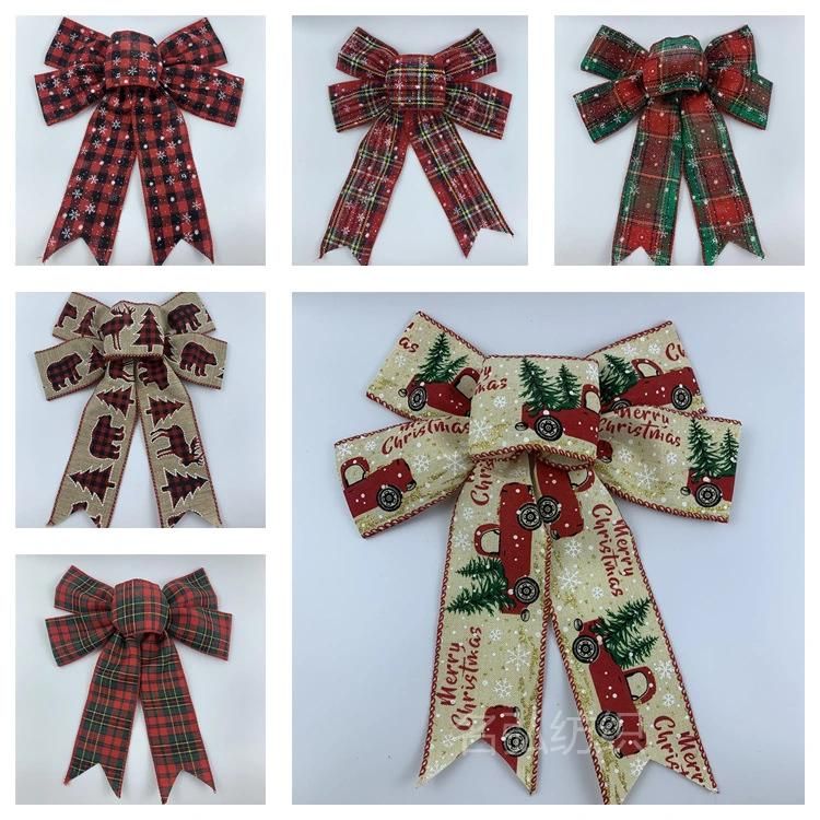 Ribbon Christmas Bow Holiday Decoration Deer Bow DIY Hemp Ribbon