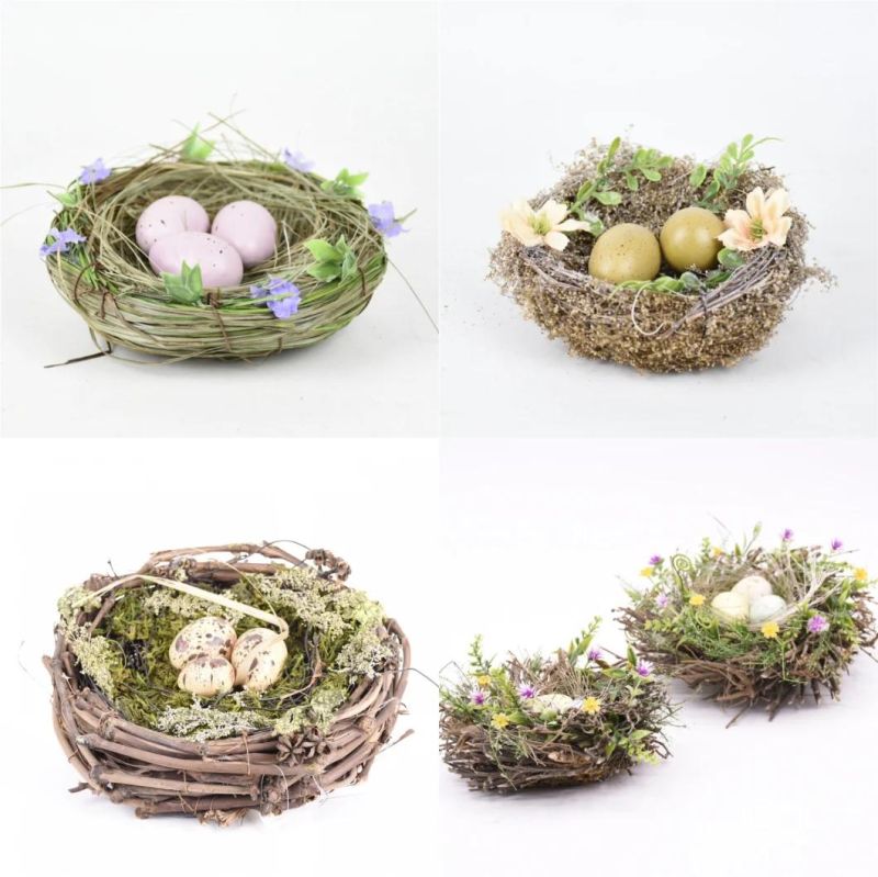 Factory Suppliers Spring Home Rattan Wreath Indoor Easter Egg Wreath