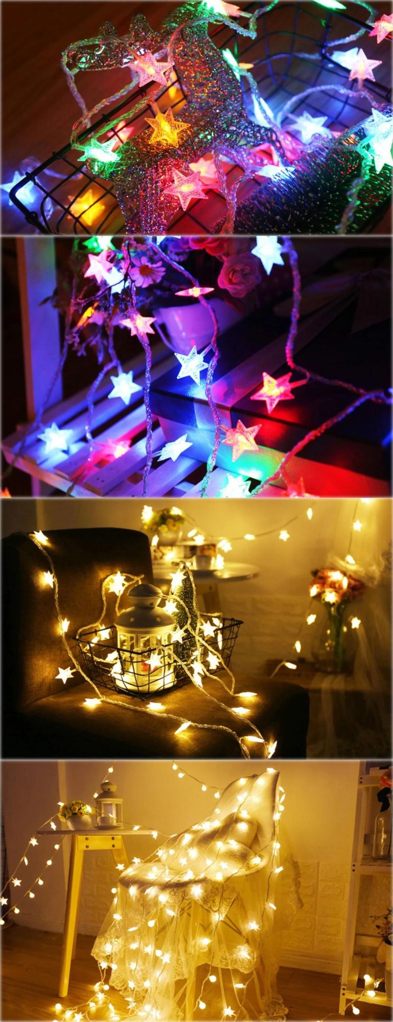 LED String Decoration LED Star String Twinkle Star String