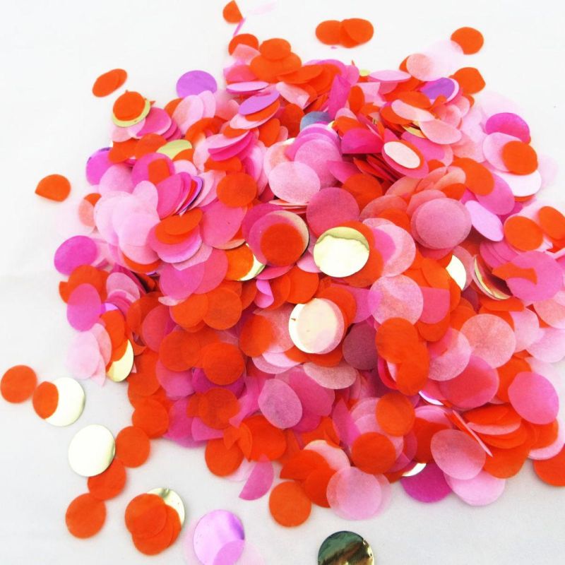 Eco Friendly Biodegradable Colorful Confetti Round Shape Confetti