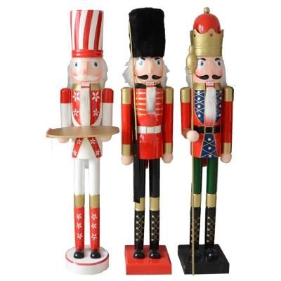 Wholesale Christmas Decoration Ornament 180cm Wooden Life Size Large Nutcrackers