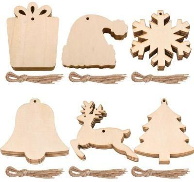 Christmas Wooden Chip Hanging Decoration Pendants Ornaments